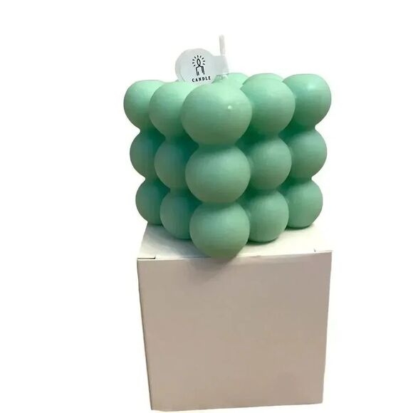 Anthropologie Other - Bubble Candle Cube Soy Wax Sage Home Decor Aesthetic Candles Aesthetic